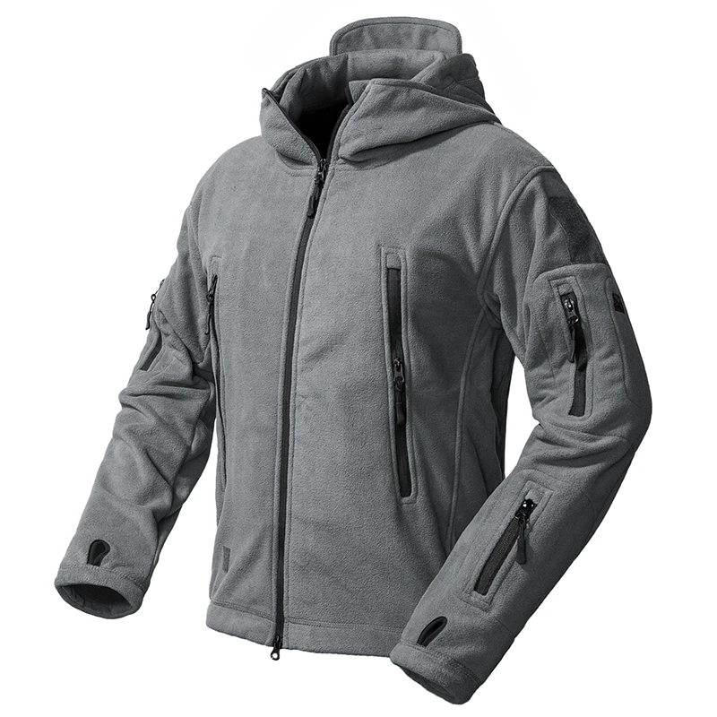 Refire gear уличная флисовая куртка мужская теплая утолщенная полярная мульти-карманная походная куртка зимняя верхняя одежда пальто с капюшоном