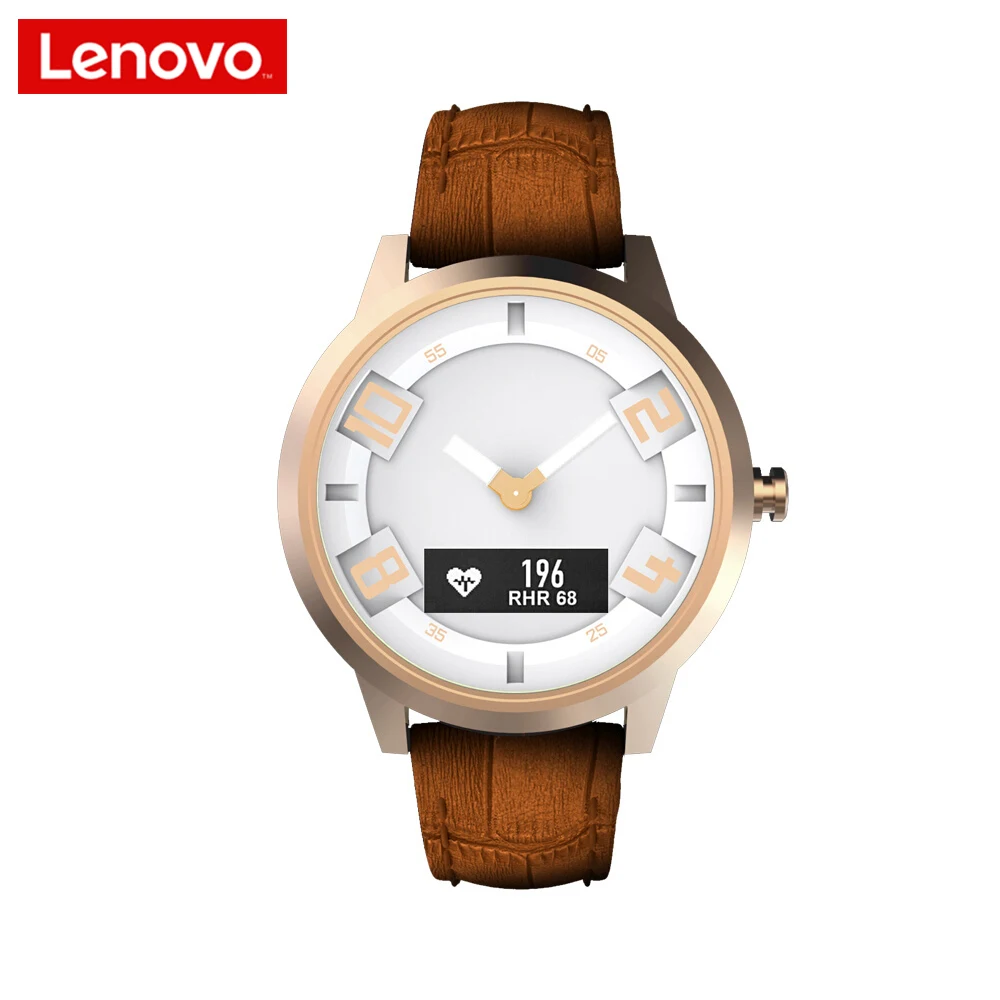 Lenovo Watch X механические смарт-часы OLED экран сапфировое стекло умные часы 45 дней в режиме ожидания 80 м водонепроницаемый монитор сердечного ритма - Цвет: Gold