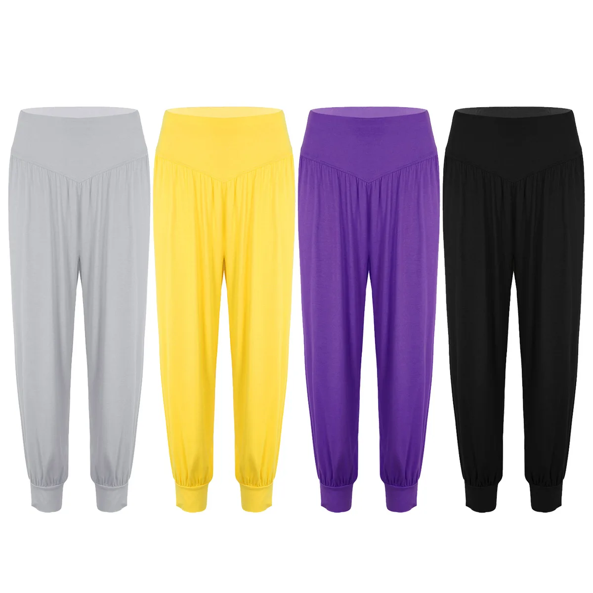 ChicTry мягкий эластичный пояс сплошной цвет широкие ноги повседневные свободные