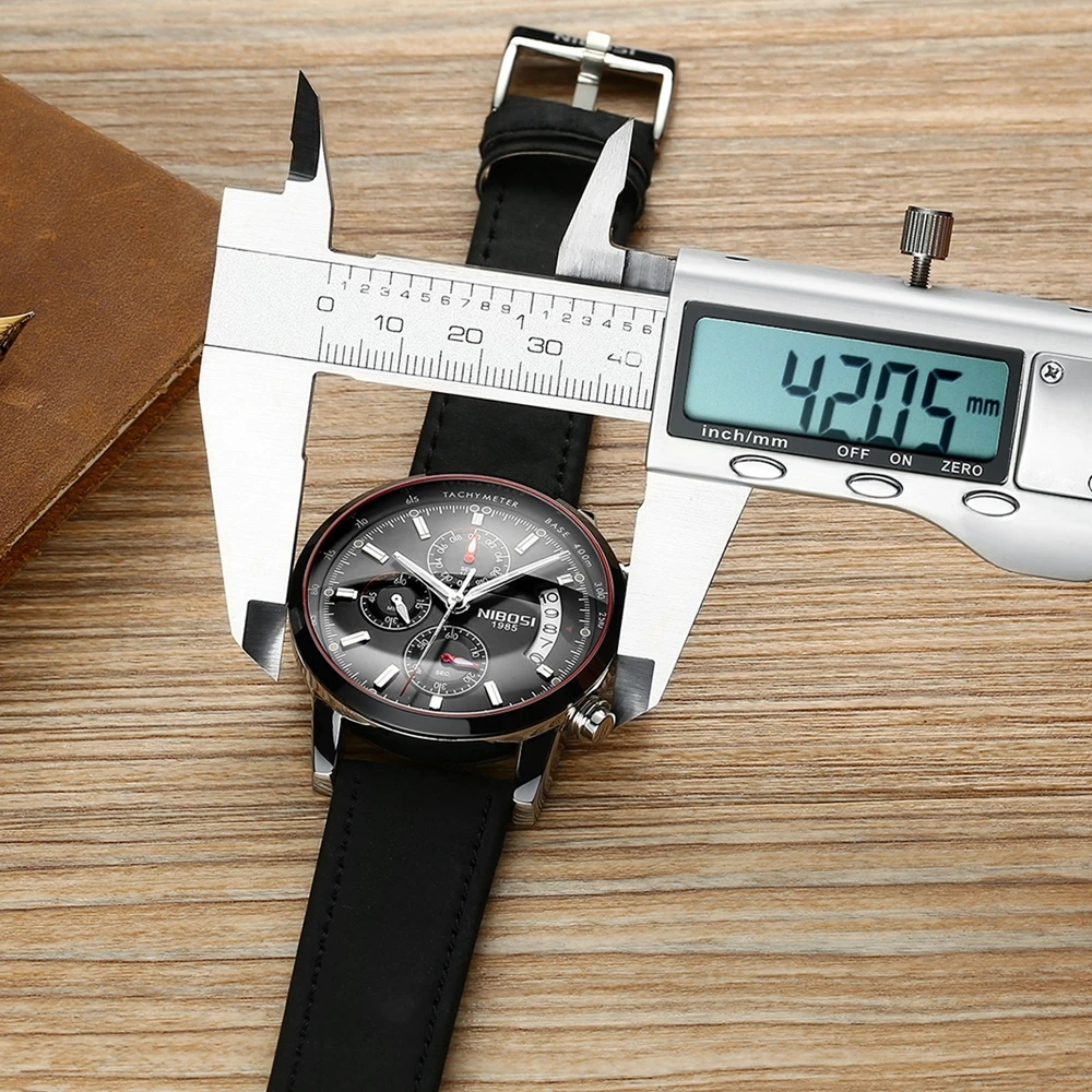 NIBOSI Relojes мужские часы Лидирующий бренд Роскошные спортивные водонепроницаемые