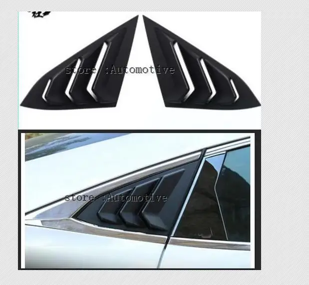 

2016 2017 2018 Rear Triangle Window Spoiler Wing Trim Panel Car-covers For HONDA CIVIC Sedan 10th Gen Sport Car-styling