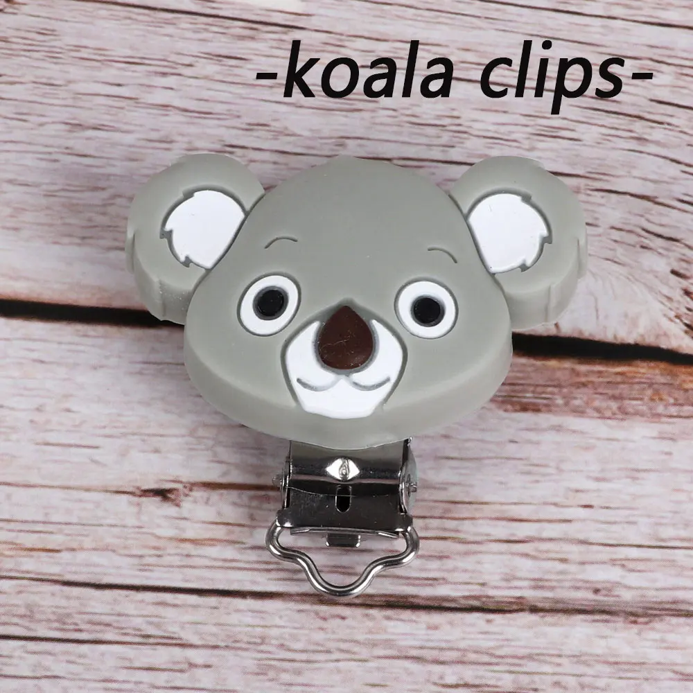 JZ1014-14 TYRY. HU Koala детские силиконовые для Прорезывание Зубов Бусины пищевого класса DIY аксессуары детские товары прорезывание зубов ожерелье для кормления соски Клипсы из бисера - Цвет: JZ1014-14