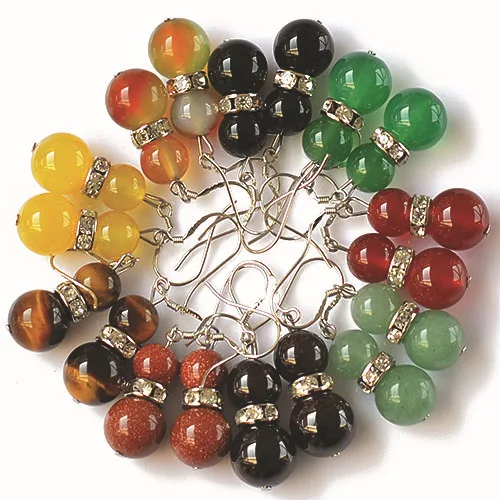 Женские серьги ручной работы натуральный камень оникс ювелирные изделия |