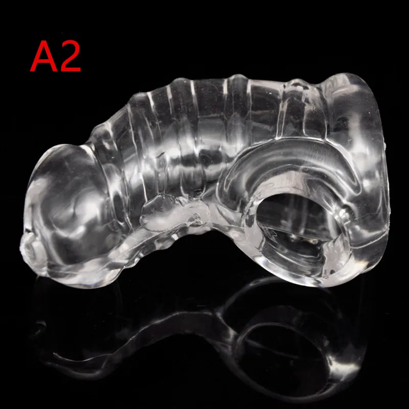 Супер мягкий пояс целомудрия Чехол Целомудрие с прозрачными и голубыми