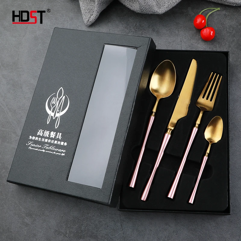 Известный бренд 4 шт./компл. металла Нержавеющая сталь набор столовых приборов