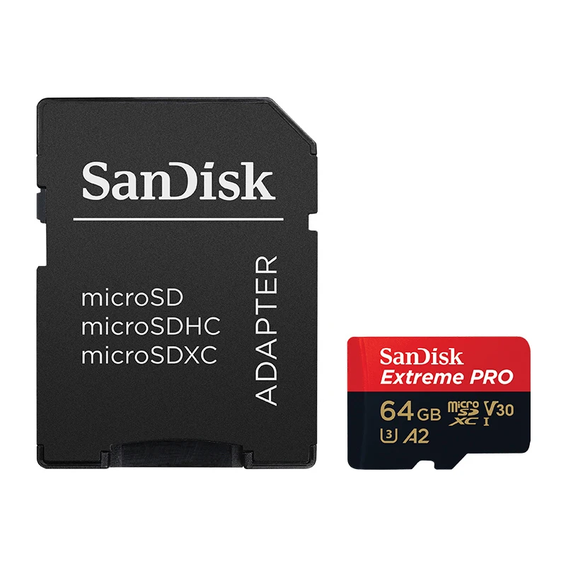 SanDisk Extreme Pro 64 ГБ 32 microSDXC UHS I карта памяти micro SD Гб microSDHC TF 100 МБ/с./с класс 10 U3 с
