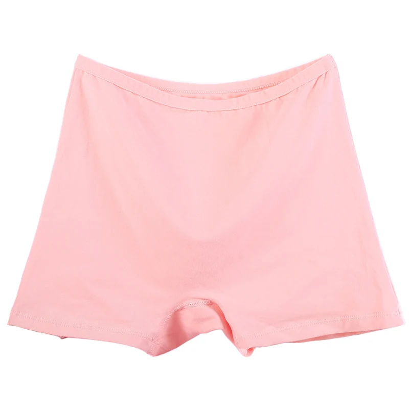 Light Pink Innsly 6XL, трусы большого размера, женское нижнее белье, боксеры, женские безопасные короткие штаны, большие размеры, женские хлопковые трусы - Цвет: Light Pink
