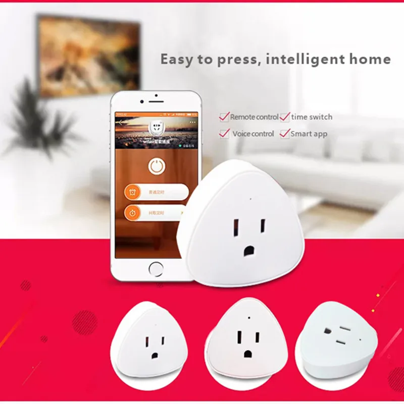 Мини США Wi Fi умная розетка мощность мониторы Plug Выход 10A энергии Saver Vocie управление