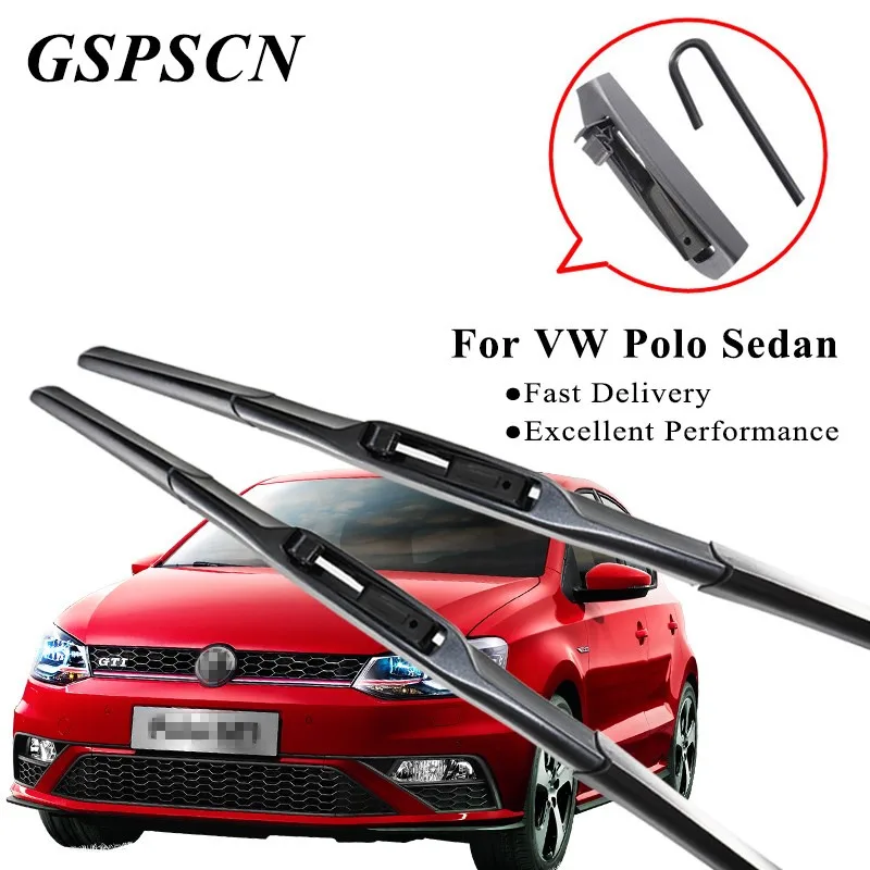 Стеклоочиститель GSPSCN для Volkswagen VW Polo Sedan/Vento подходящий к крючкам U типа 2 шт.