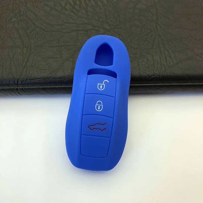 Новый силиконовый резиновый чехол для брелка с ключом держатель наклейка Porsche