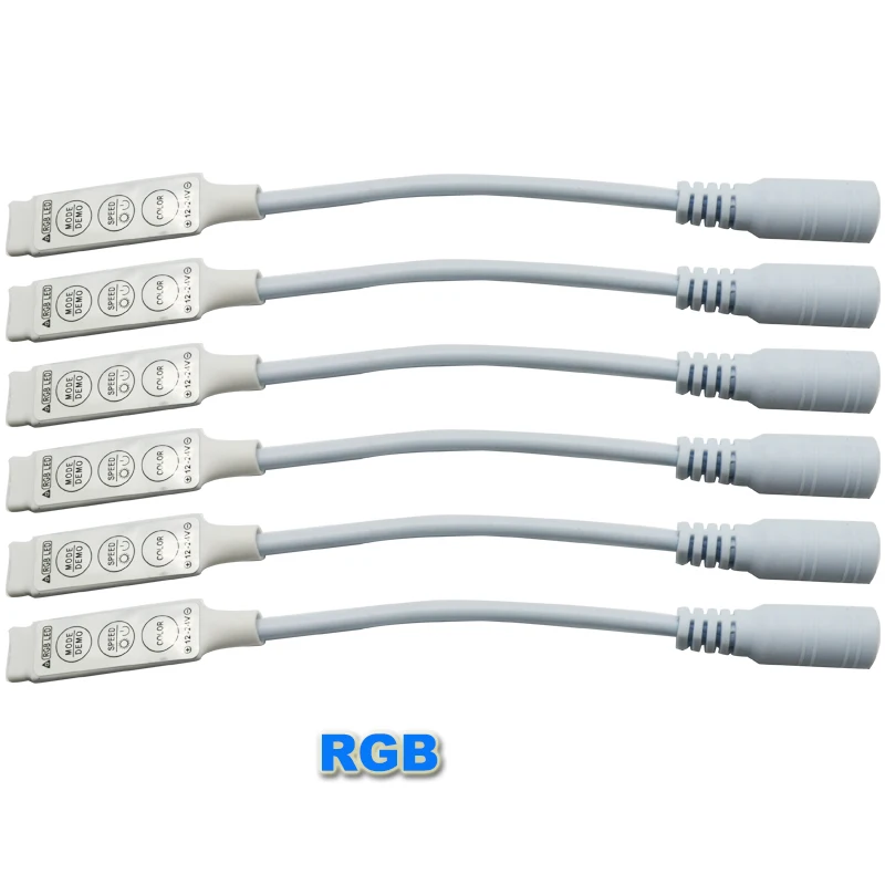 DC12V 24V 6A 3 клавиши мини RGB Led контроллер с разъемом постоянного тока для 5050 3825