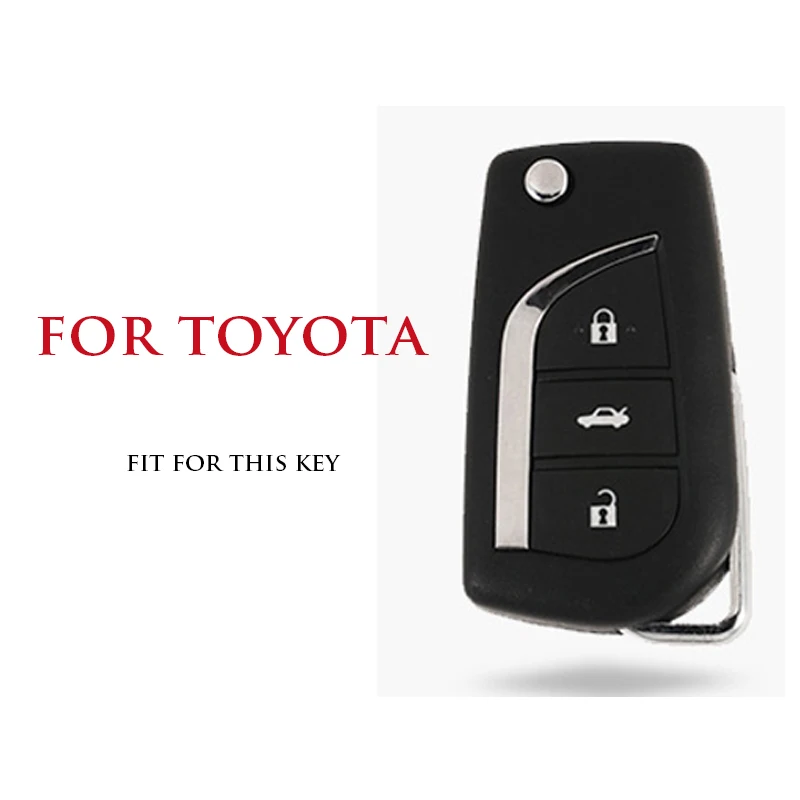 Кожаный чехол для автомобильного ключа + металлический брелок Toyota Camry Corolla Avensis Prius