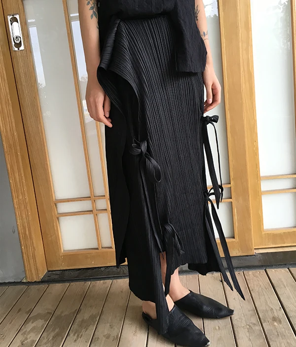 Miyake несимметричный дизайн оригинальной дизайнерской юбки и юбки frenuum