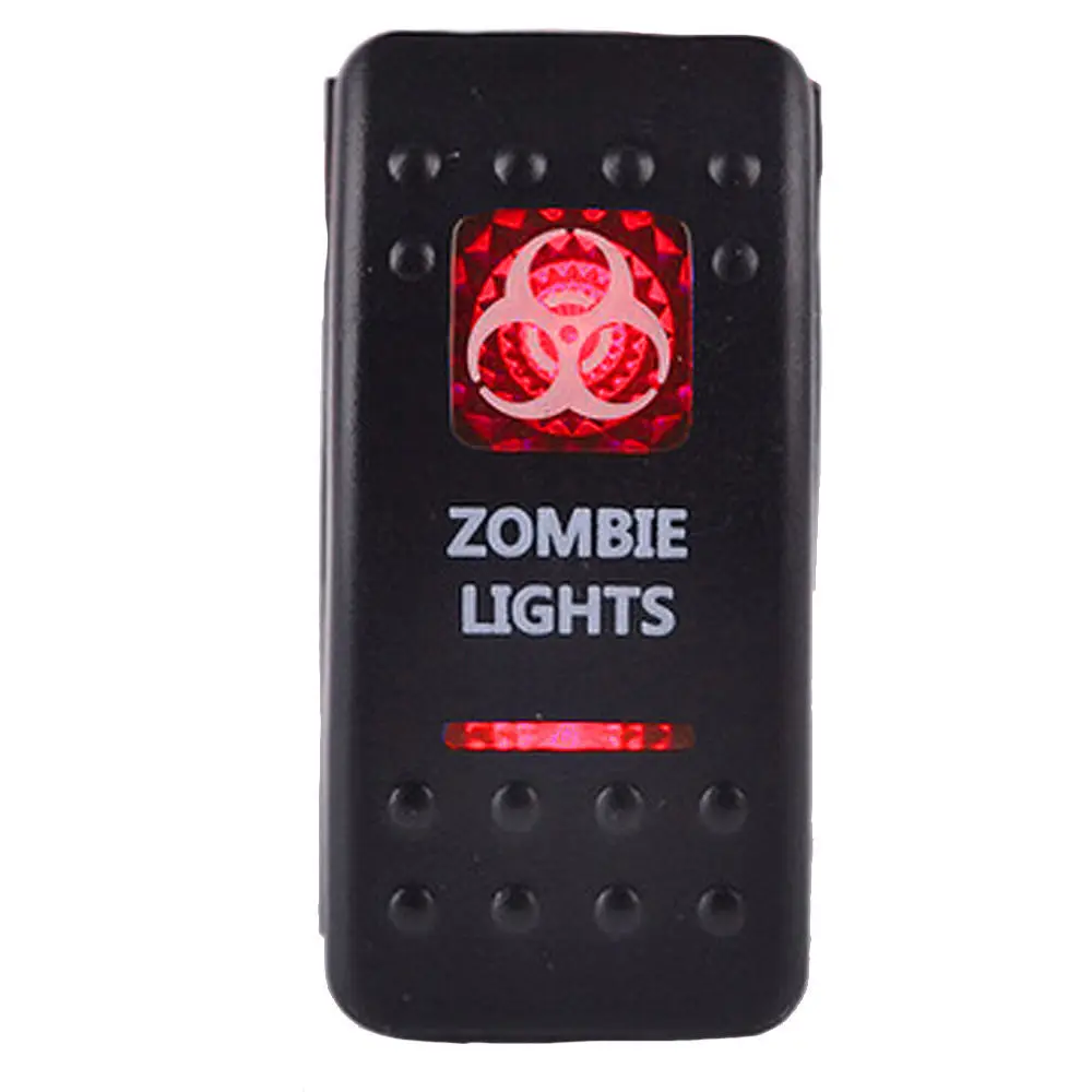 12v 24v Автомобильный выключатель лодки 5 pin Rocker switch красный светодиодный светильник