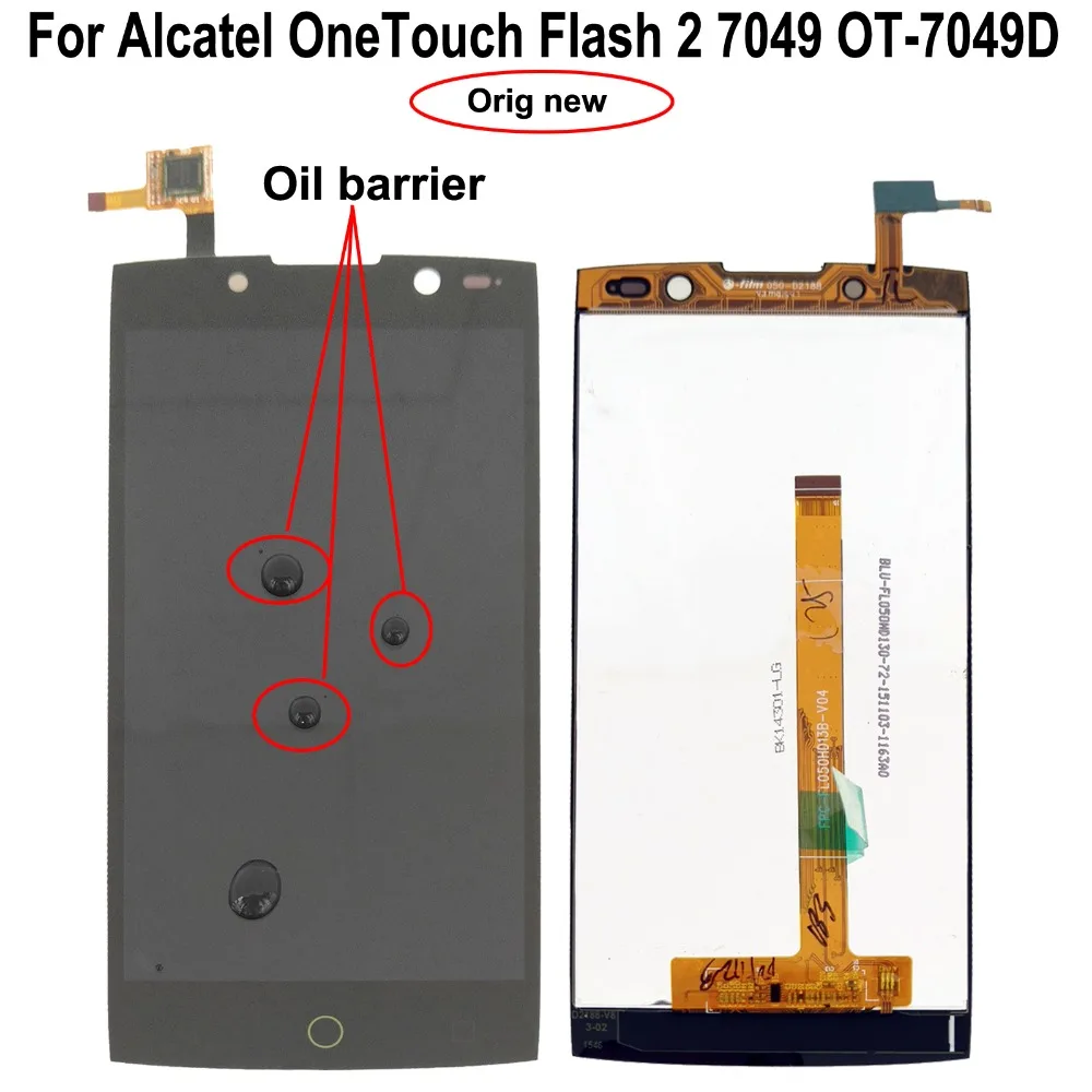 Shyueda 100% Oig NEW For Alcatel OneTouch Flash 2 7049 OT-7049D LCD Display Touch Screen Digitizer wth tools | Мобильные телефоны и