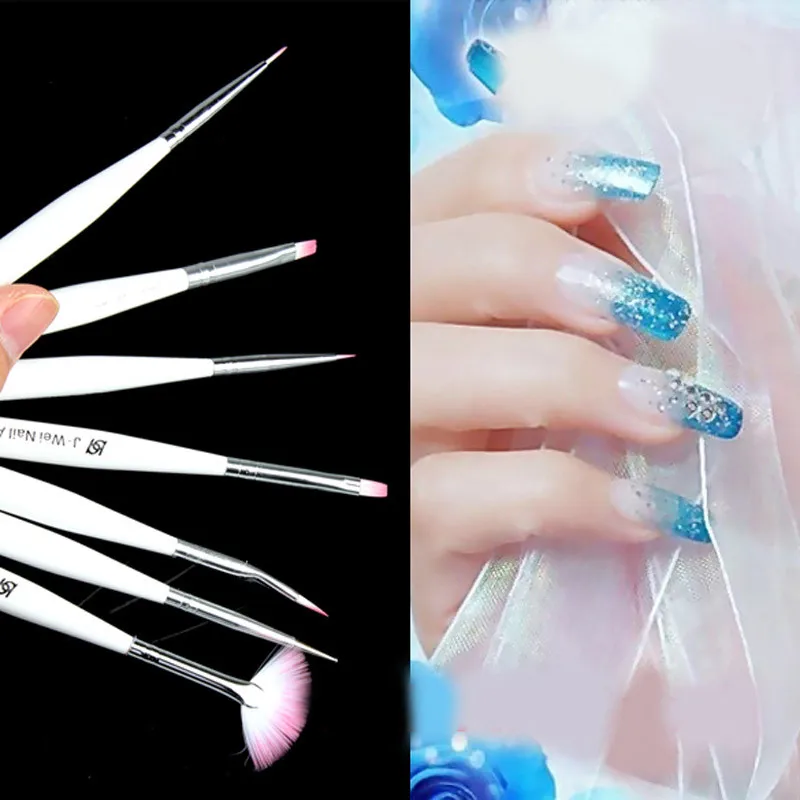 7 шт./компл. ручка для рисования ногтей гелевые насадки кисти рисования|drawing brush|brush