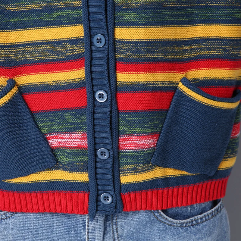 

Cardigan Women Sweater 2020 Spting Autumn Fashion Long Sleeve Stripe Tops Casual Long Cardigans C223