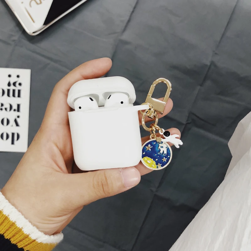 Классический Декоративный силиконовый чехол астронавта для Apple Airpods, аксессуары для наушников Bluetooth, защитный чехол для ключей