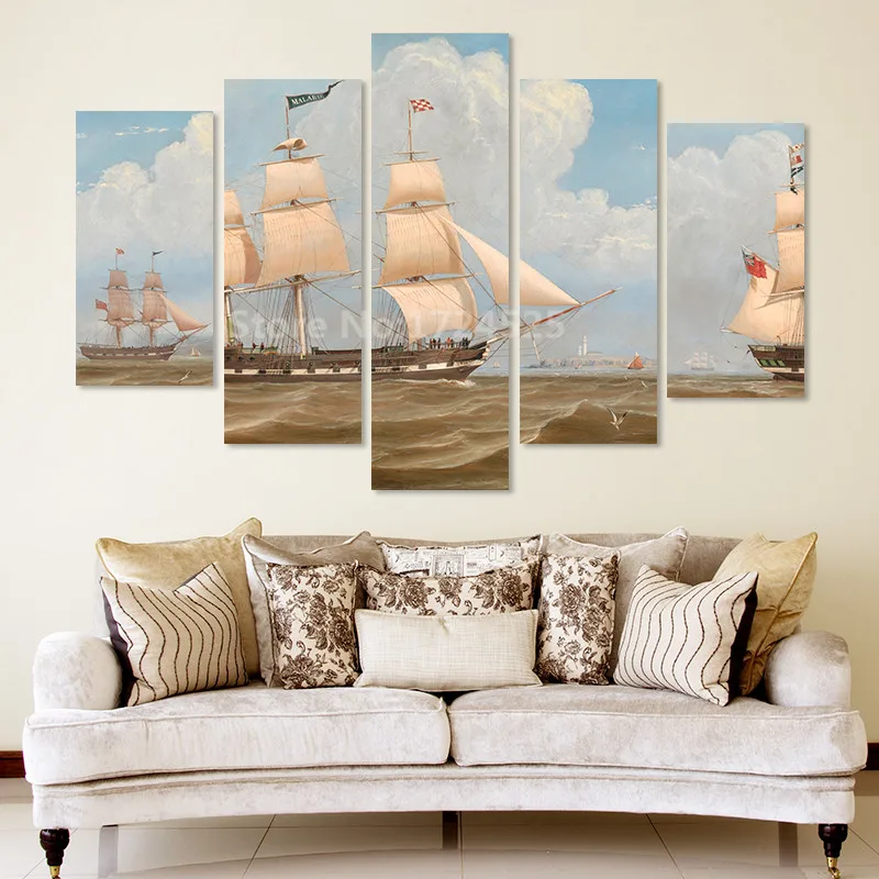 5 шт. без рамки HD печать европейские города строительство пейзаж холст живопись