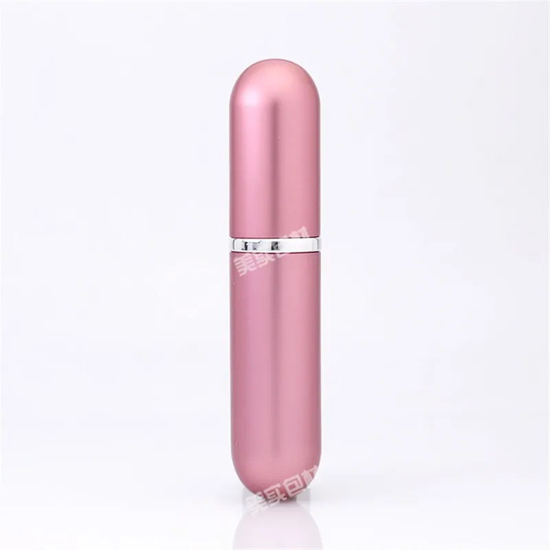 PINK 5 мл Портативная Алюминиевая многоразовая парфюмерная бутылка с пульверизатором для путешествий контейнер с пустыми контейнерами флакон для духов - Цвет: PINK
