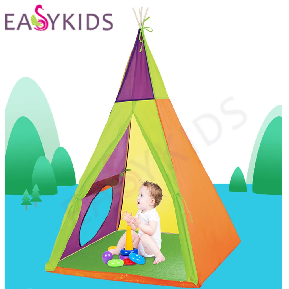 2 стильные горячие натуральные индийские узоры палатка для детей Teepees