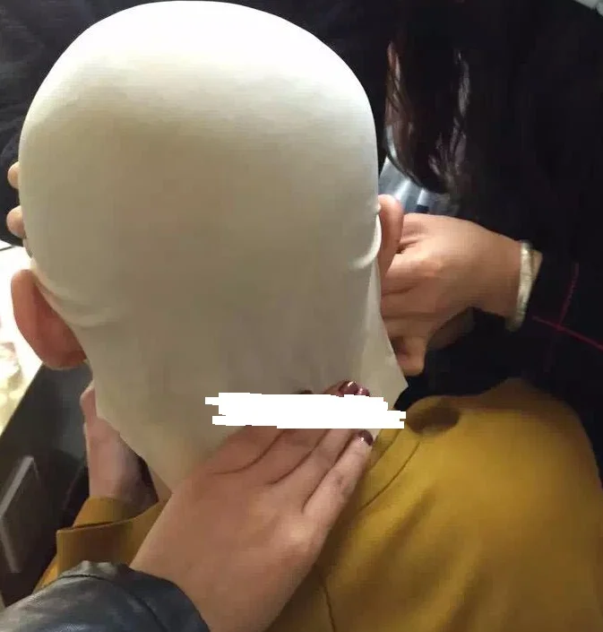 Смешной латексный лысый головной убор с париком Кепка унисекс забавная