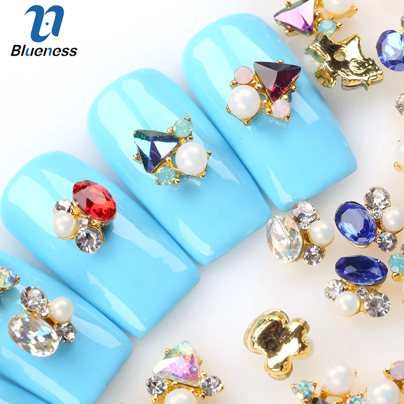 Blueness 10 шт./лот 3D художественное украшение красочный Кристальный дизайн DIY