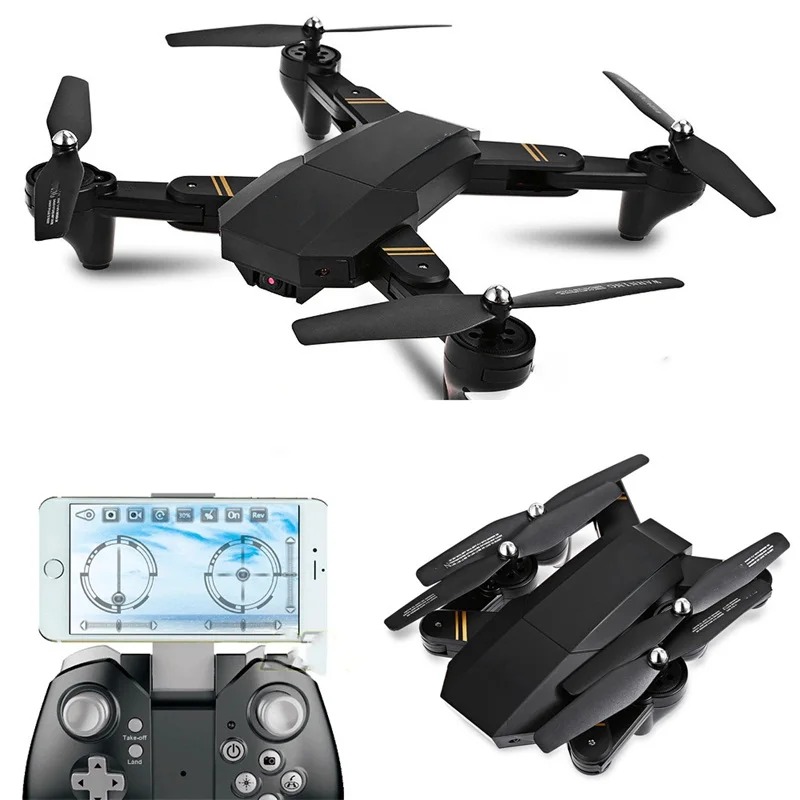 Складной Дрон с широким углом 2MP HD камера WiFi FPV дешевые Дроны с камерой hd высота удержания RC Квадрокоптер вертолет игрушки - Цвет: 2MP with camera