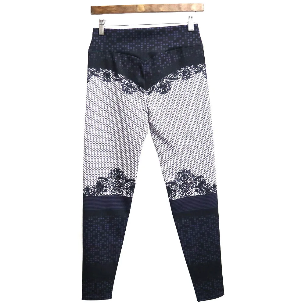 2018 Sexy Fit Style Fashion Womens Ladies Vintage Printing Fitness Gyms Stretch Leggings Pants Trousers Work Out Bottoms YZ0015 | Женская
