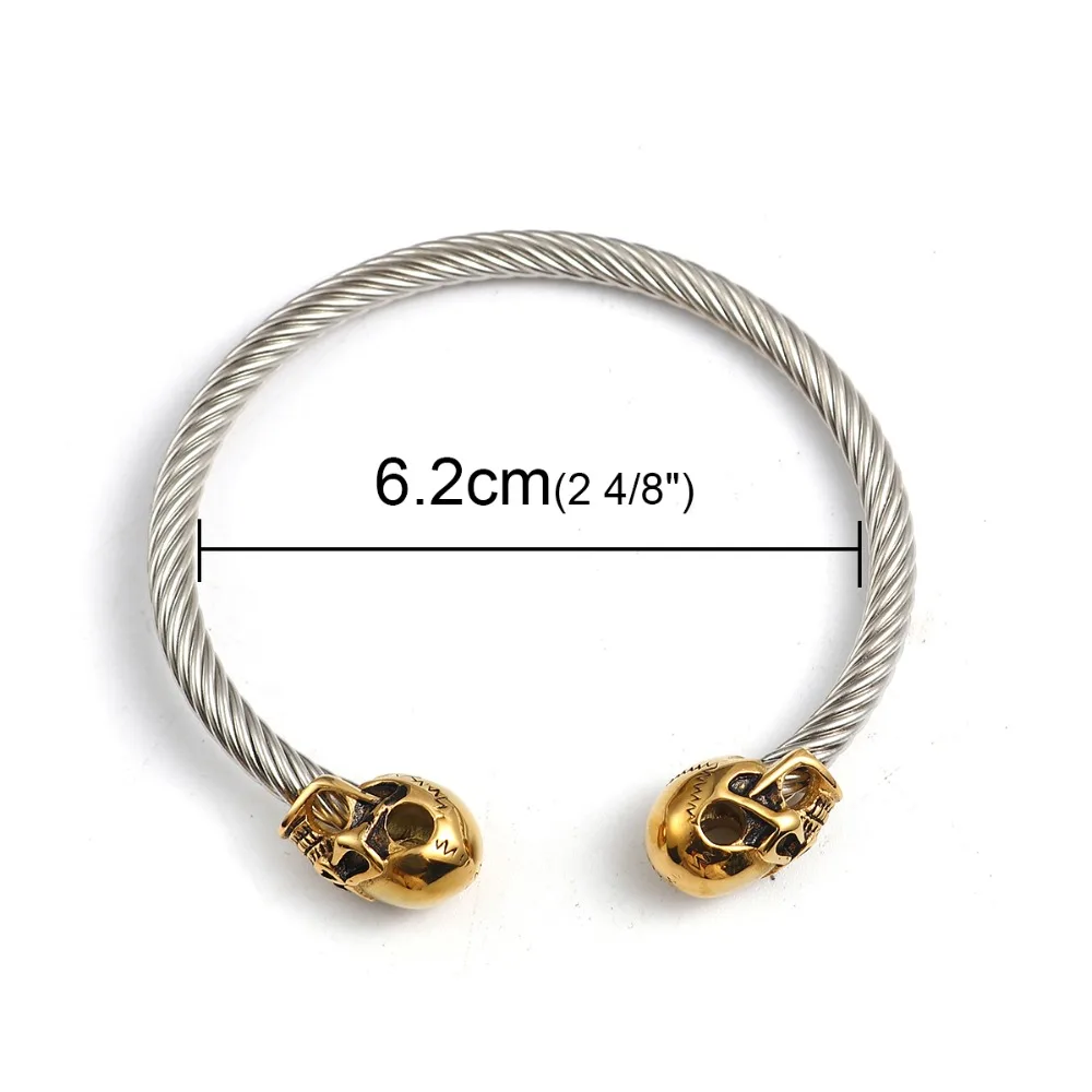 DoreenBeads модный браслет из нержавеющей стали Открытый на запястье браслеты золото