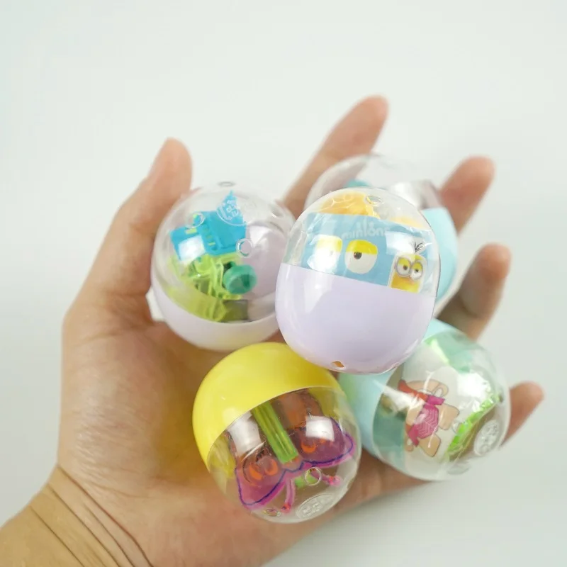 47*55 мм 8 шт./упак. прозрачный пластик сюрприз мяч капсулы игрушка с внутренней подкладкой из фланели с различные фигуры торговый автомат для игрушек детские ходунки eggball