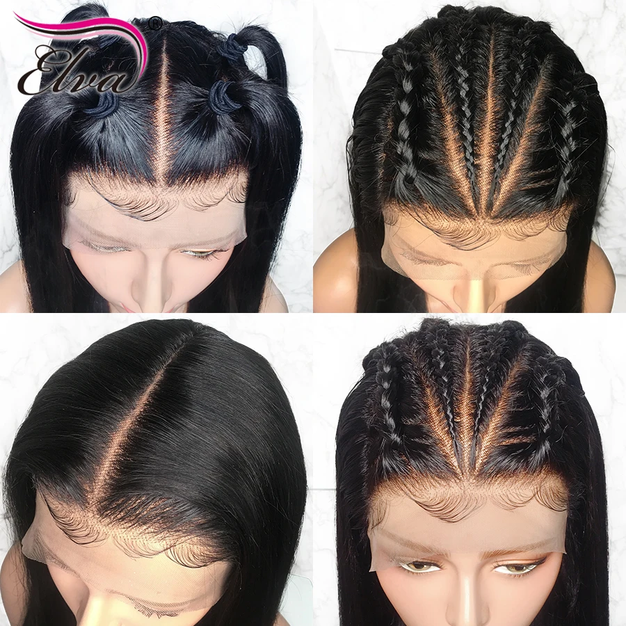 180% Density Lace Front Human Hair Wigs With Baby Hair 13x6 Brazilian Lace Front Wig Straight Remy Hair Wigs For Women Elva Hair