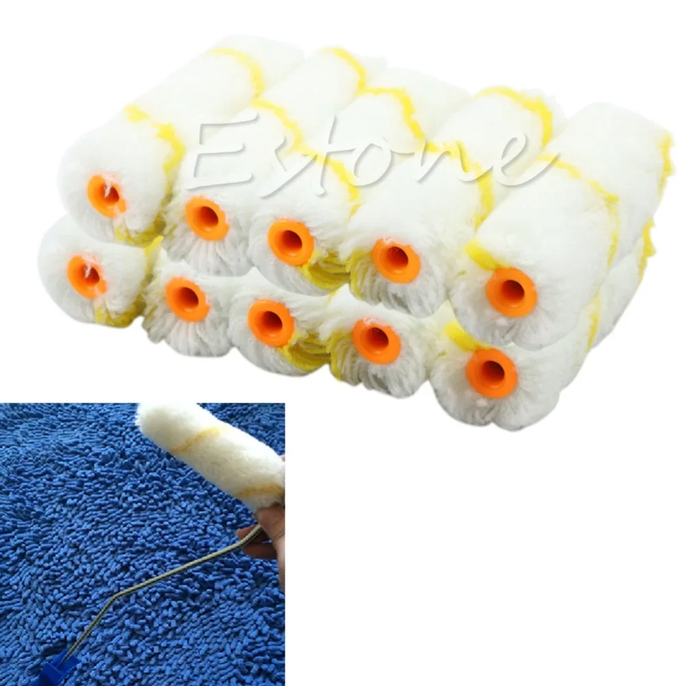 OOTDTY A Packet 10 шт 4 &quotкраски роликовые крышки мини краски ролик Edger для обрезки
