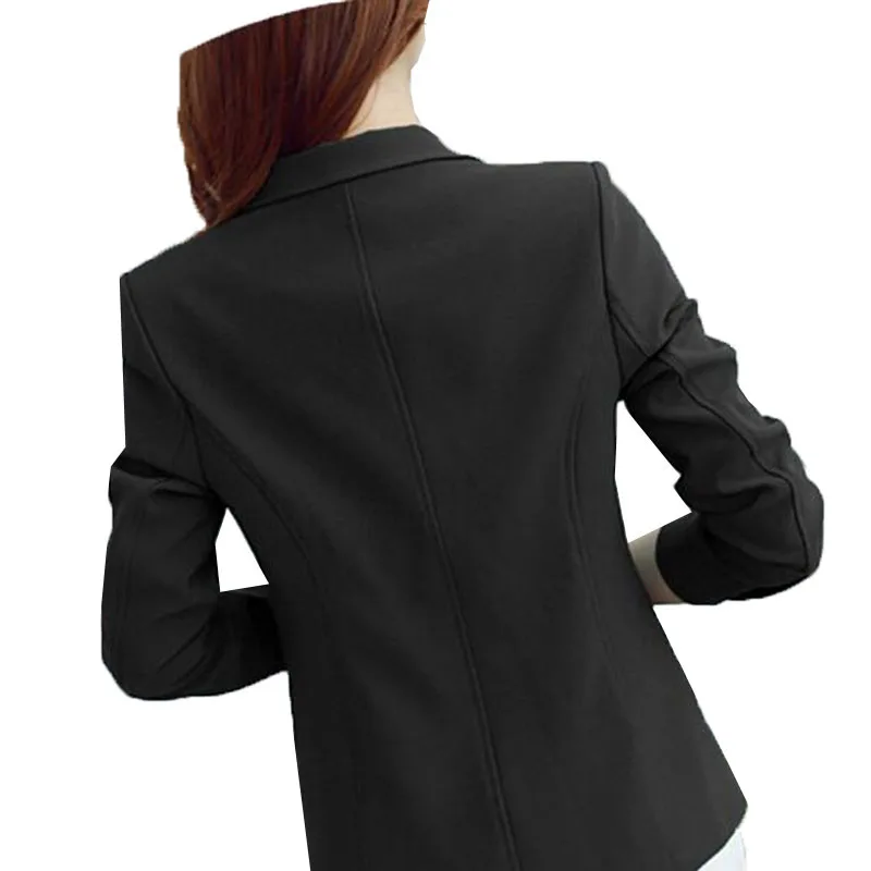 Женский короткий Блейзер с длинным рукавом приталенная короткая куртка для