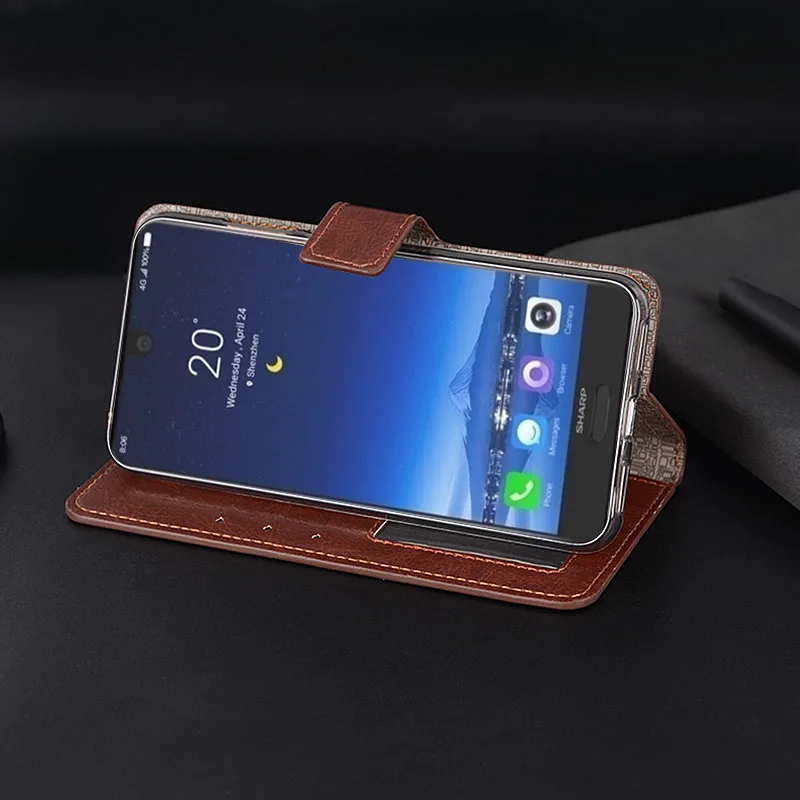 Чехол для Sharp Aquos S3 6 0 дюйма ретро кожаный флип-кошелек из искусственной кожи
