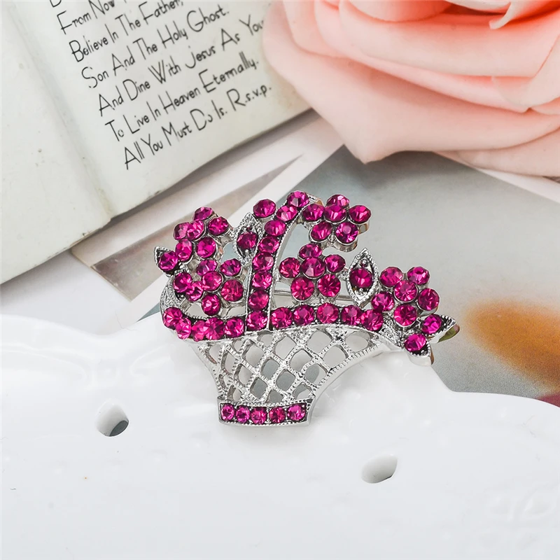 Женская Винтажная брошь MZC маленькая Подарочная брошка с красным цветком в форме