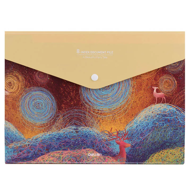 Deli прочный водонепроницаемый расширяющийся бумажник формата А4 Удобная папка