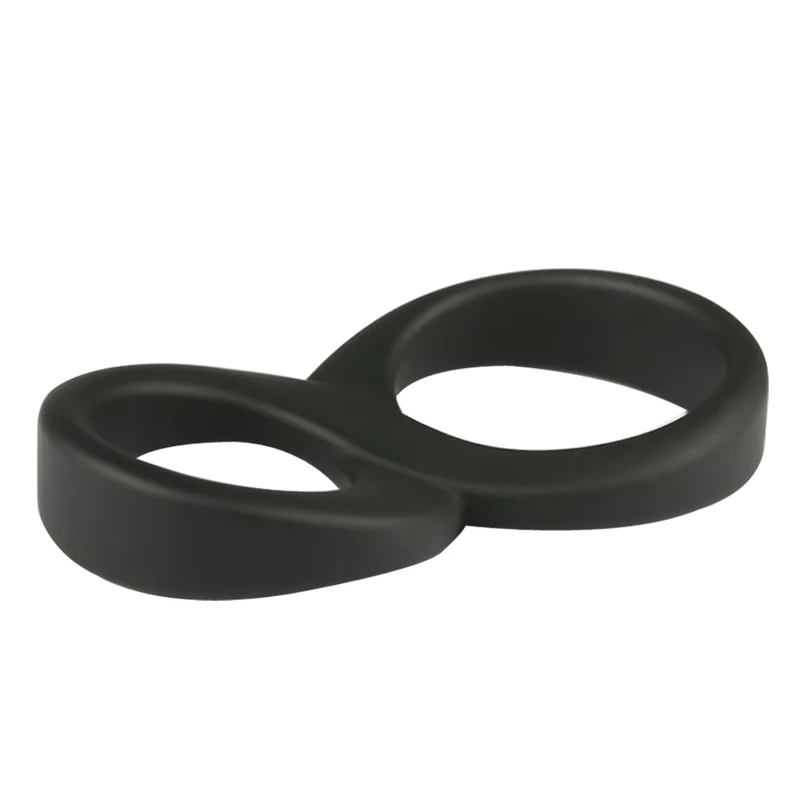 Двойное кольцо для пениса задержки времени Силиконовое взрослые секс-игрушки
