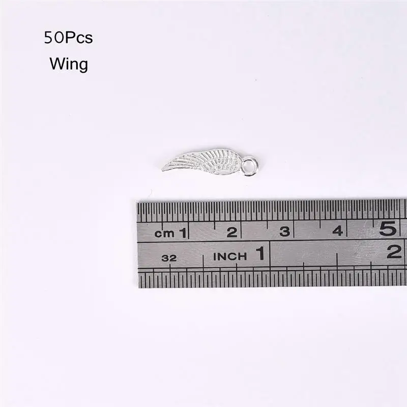 Wing 50 шт./лот звезда серебряного цвета крыло оболочки сердце подвеска фурнитура Подвески для изготовления ювелирных изделий ожерелье DIY аксессуары для изготовления браслетов - Цвет: Wing