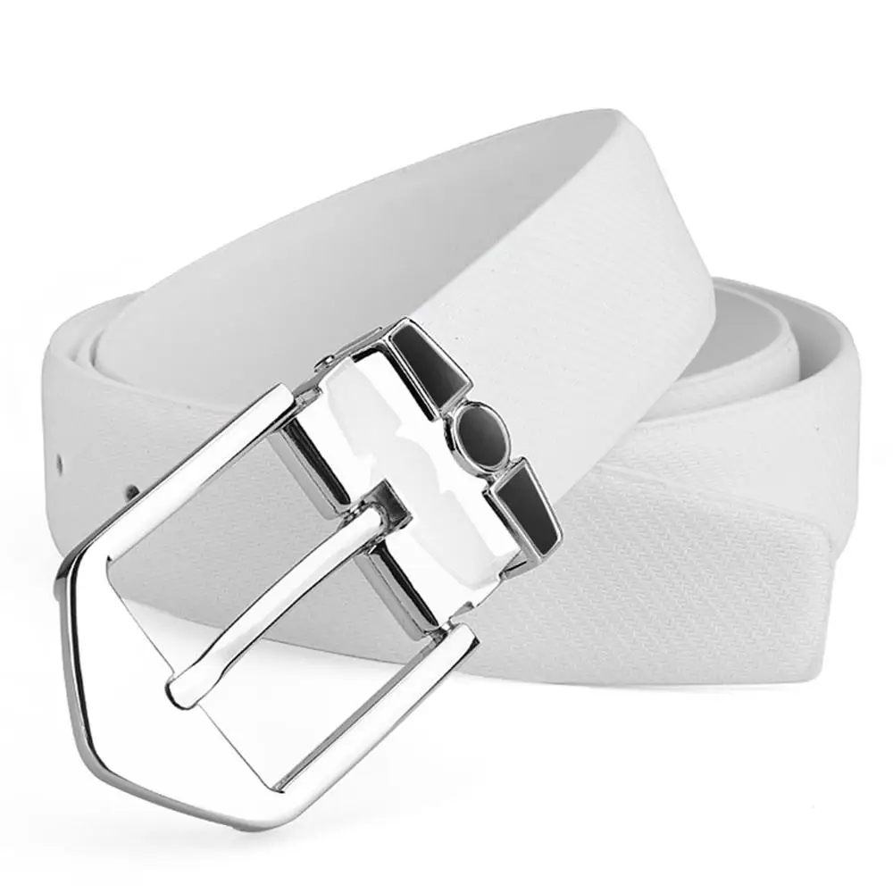 

FAJARINA Quality Fashion Mens Casual Cowhide Genuine White Black Belt Strap Jeans Leather Slide Clasp Buckle Belts Men LUFJ172
