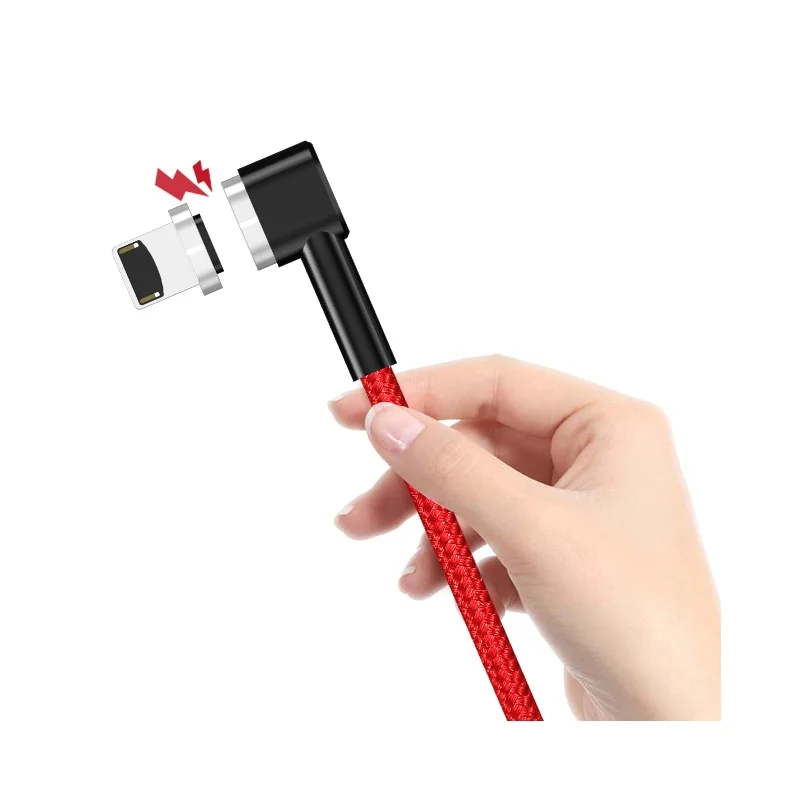 USAMS 1.2 м L формы Плетеный для Lightning 8pin Магнитный кабель USB iPhone 7/7 Plus и т. д. | Мобильные