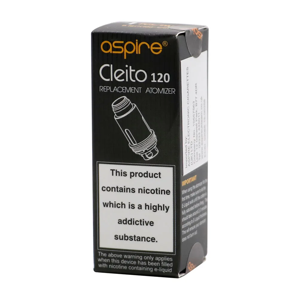 5 шт./упаковка Aspire Cleito 120 сменная катушка для электронных сигарет сопротивление 0 16