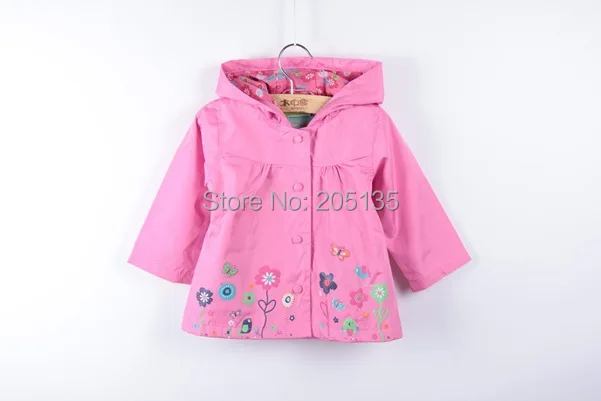 2015 Демисезонный маленьких Обувь для девочек куртка Детское пальто с капюшоном