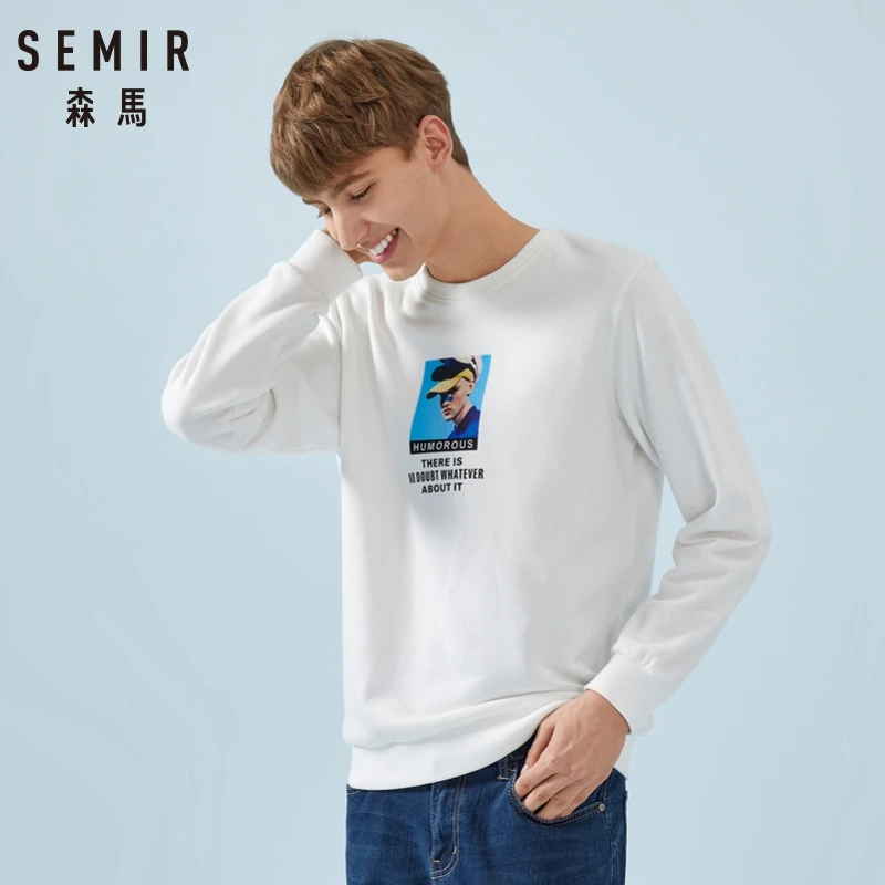 SEMIR Ретро портретный свитшот для мужчин пуловер толстовки с мотивом стильная