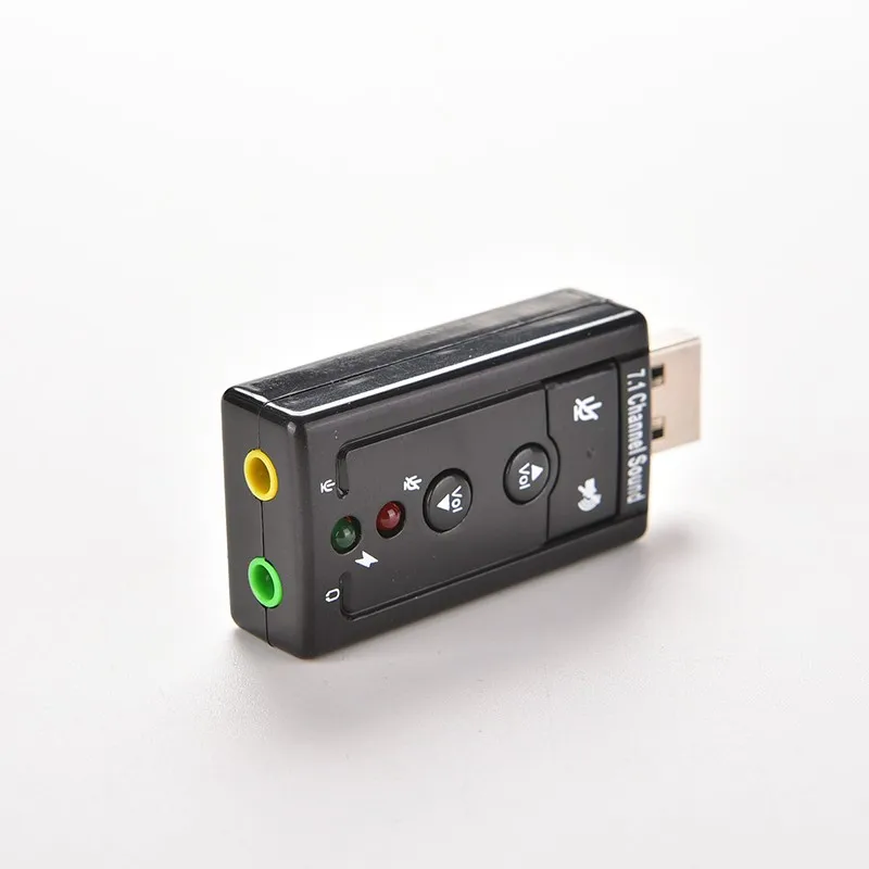 1 шт. USB 2,0 универсальный внешний динамик 3D 7,1 канал Аудио PC адаптер звуковой карты