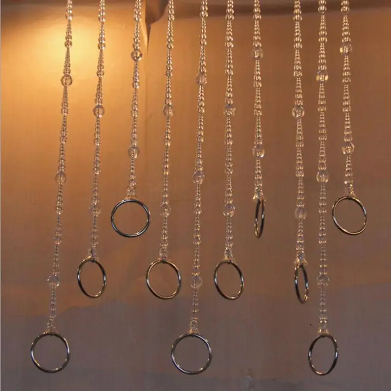 

New 20mm Large Crystal Rings, Clothing Store Hanging Display Rack, Clothes Hanging Rings Beauty Bead Chain