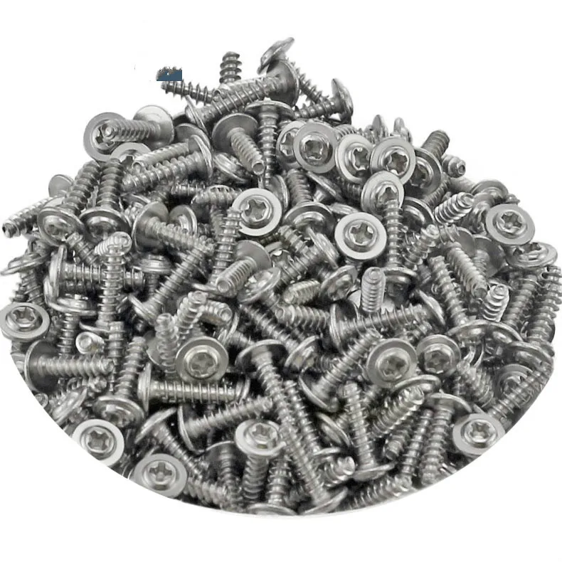 304 нержавеющая сталь круглая головка саморезы с прокладкой стабилизатор M4 * 12 |