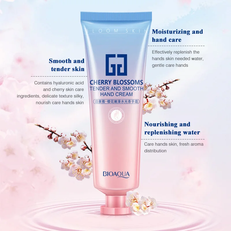 60 г bioaqua Сакура Цветет вишня ароматом крем для рук увлажняющий отбеливания кожи