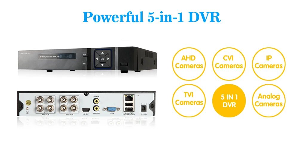 5MP CCTV система 8CH DVR комплект 8 шт. 5MP Низкая освещенность камеры Металл водонепроницаемый открытый Крытый AHD CCTV камера Система дистанционного просмотра