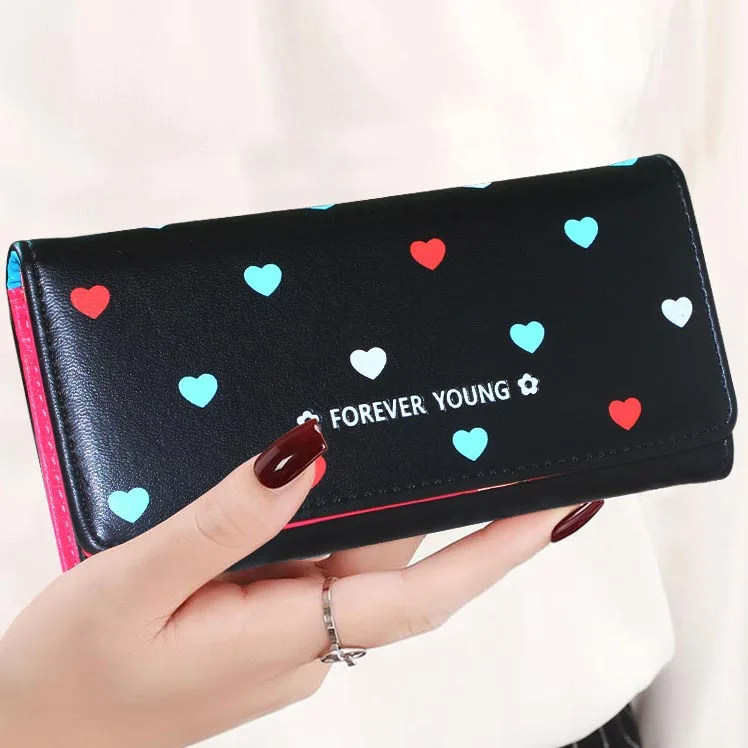 Женский кошелек с сердечками складной держатель для ID карты | Багаж и сумки